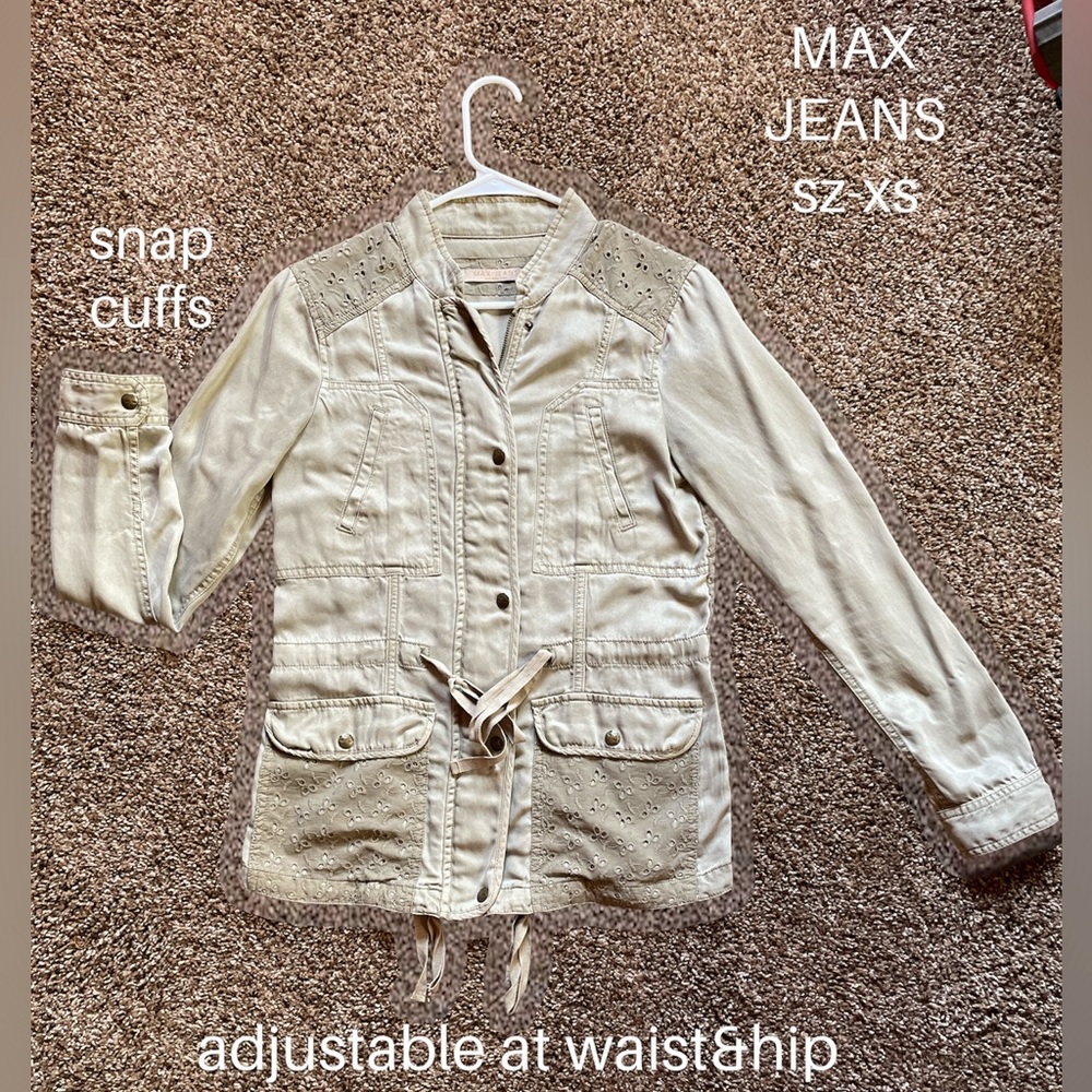 MAX JEANS Belted Utility Jean Jacket